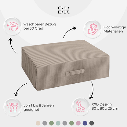 Design4Kids Hüpfpolster Cord Grande - 80x80 cm
