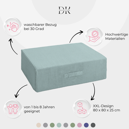 Design4Kids Hüpfpolster Cord Grande - 80x80 cm