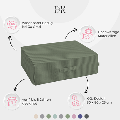 Design4Kids Hüpfpolster Cord Grande - 80x80 cm
