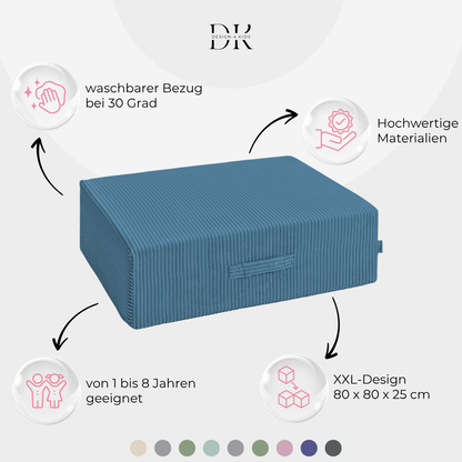 Design4Kids Hüpfpolster Cord Grande - 80x80 cm