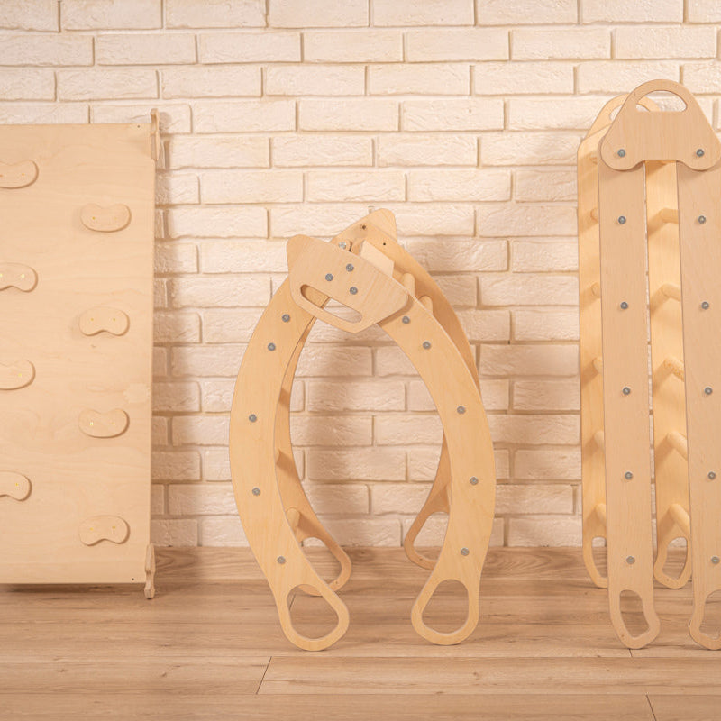 Design4Kids 3-in-1 Montessori Kletterset L - Kletterdreieck, Rutsche &amp; Wippe