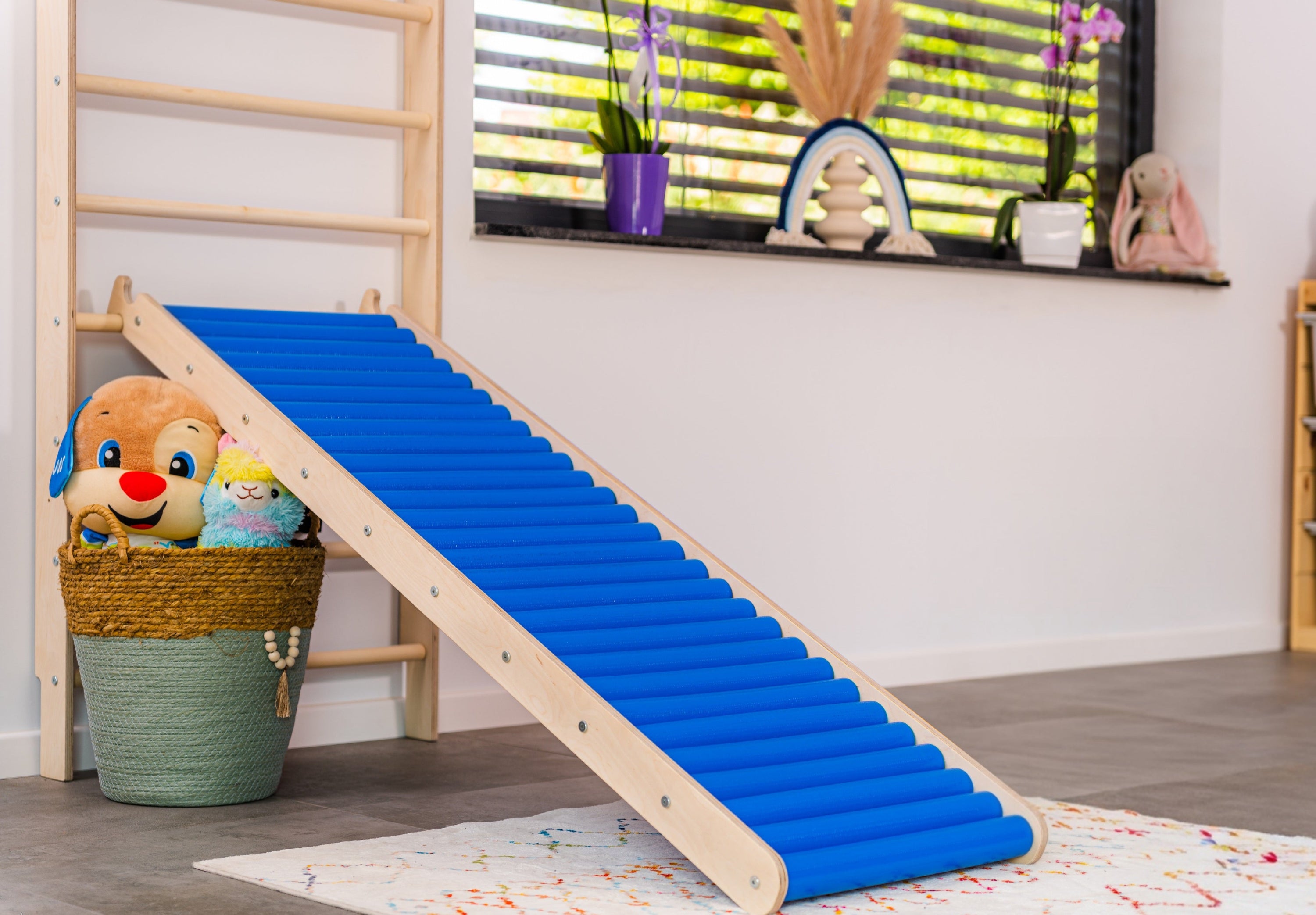Design4Kids 2-in-1 Montessori Kletterset - Kletterbogen mit Rollenrutsche