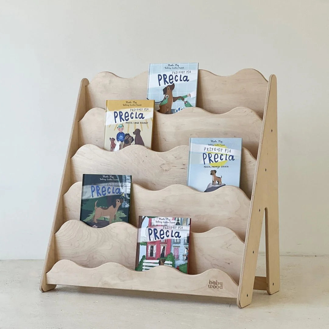 BabyWood Montessori Bookcase WAVE M - Natural