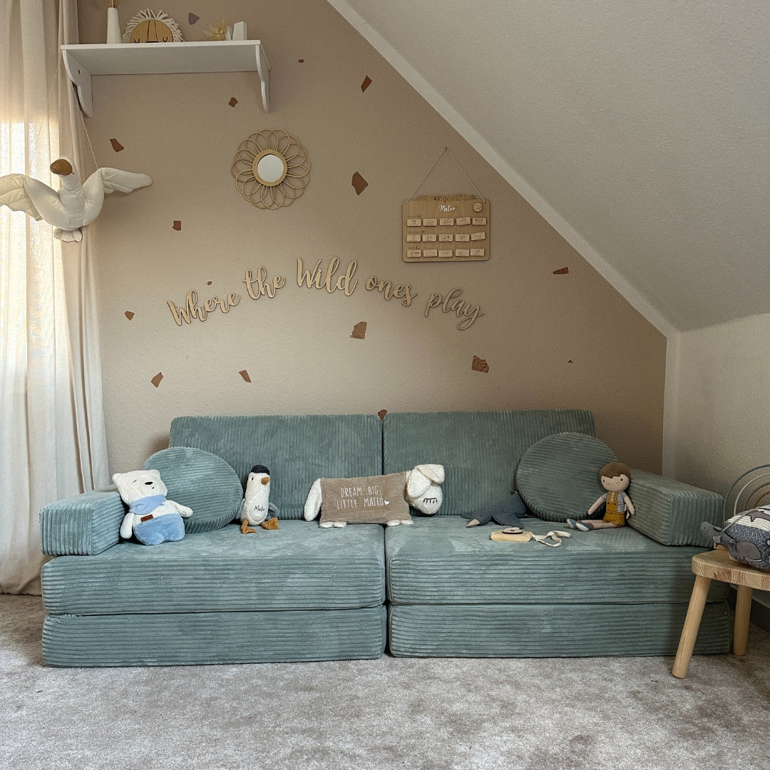 Design4Kids Play Sofa Cord Grande - smokey taupe