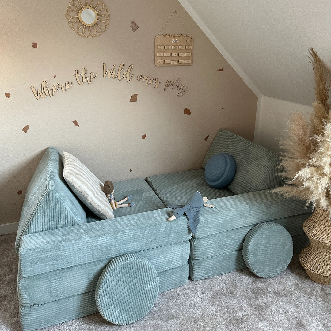 Design4Kids Play Sofa Cord Grande - smokey taupe