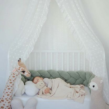 Design4Kids Geflochtene Bettschlange Jewel aus Teddy-Stoff