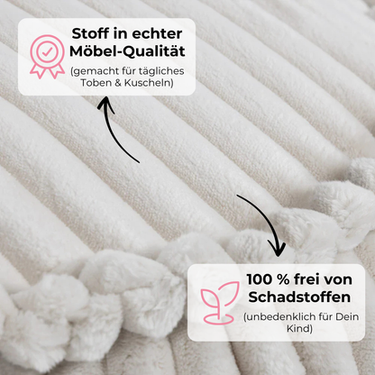 Design4Kids Kindersessel Jewel Plüsch-Cord eckig