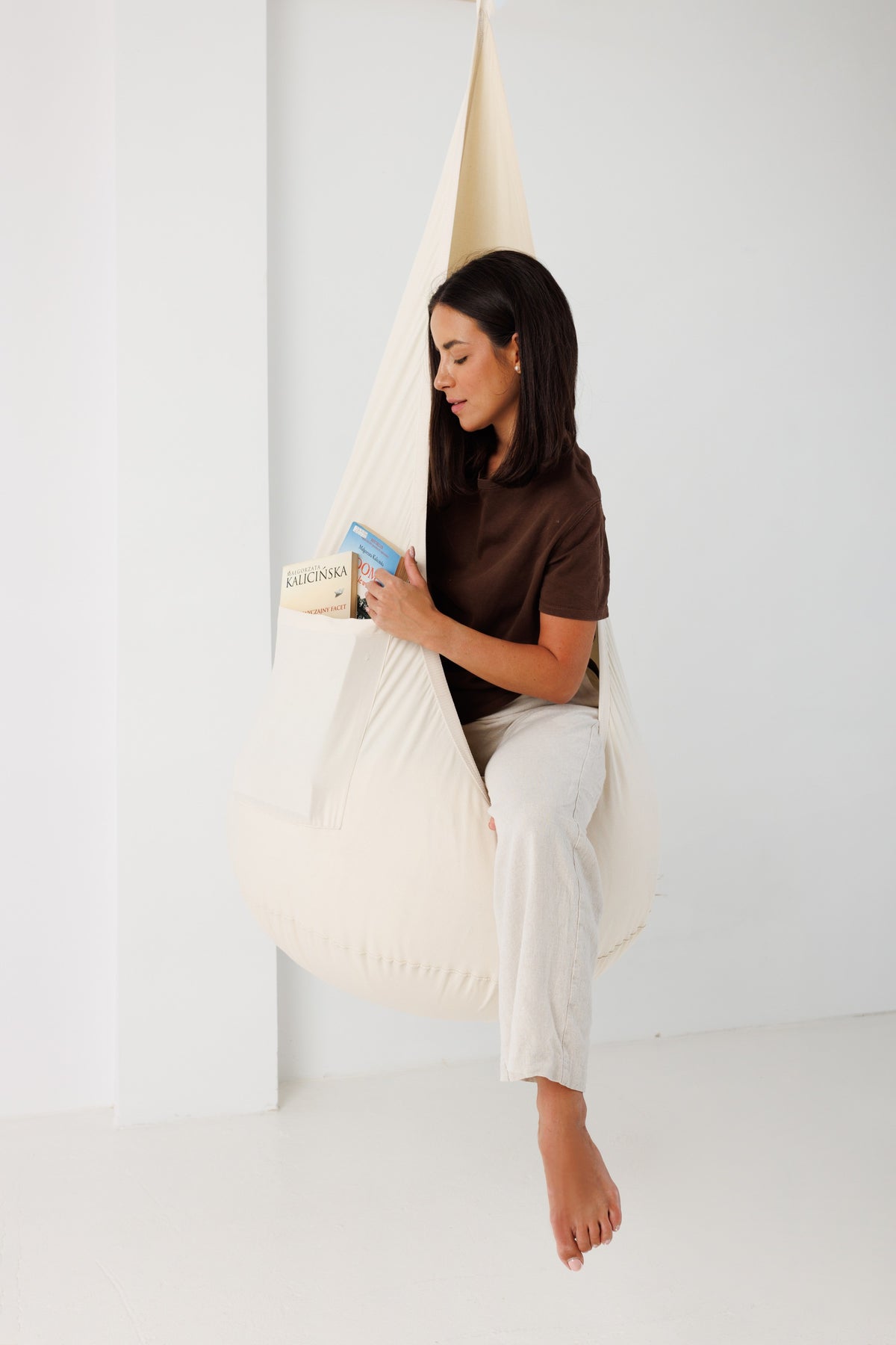 Design4Kids XXL Hanging Chair Cocoon - Marshmallow - Beige