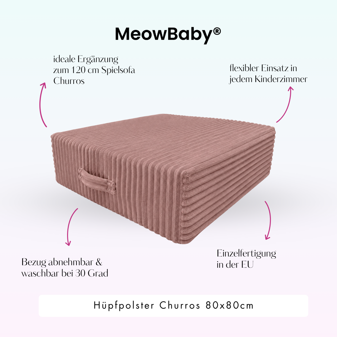 MeowBaby Hüpfpolster Churros - 80x80cm