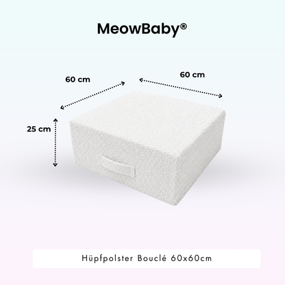 MeowBaby Hüpfpolster Bouclé - 60x60cm