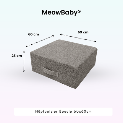 MeowBaby Hüpfpolster Bouclé - 60x60cm