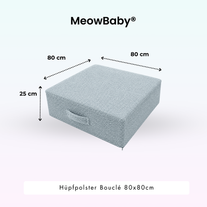MeowBaby Hüpfpolster Bouclé - 80x80cm