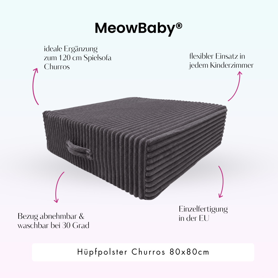MeowBaby Hüpfpolster Churros - 80x80cm