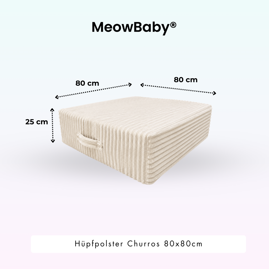 MeowBaby Hüpfpolster Churros - 80x80cm