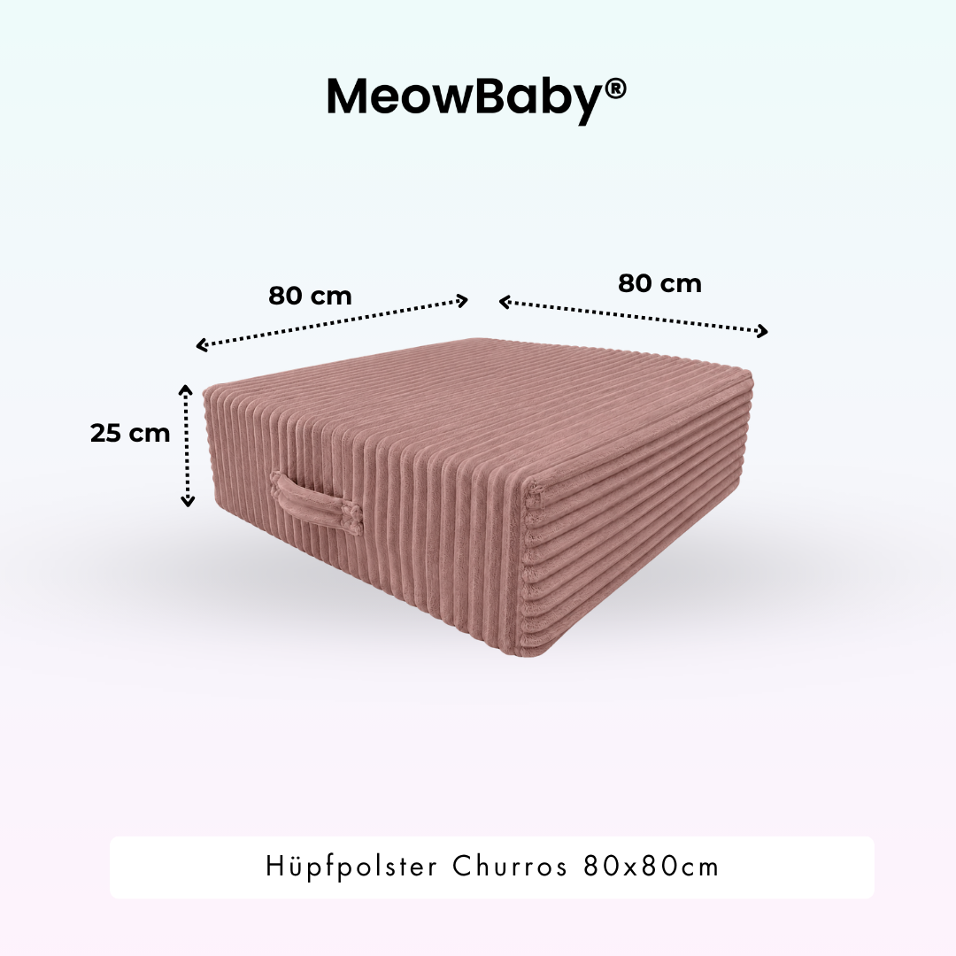 MeowBaby Hüpfpolster Churros - 80x80cm