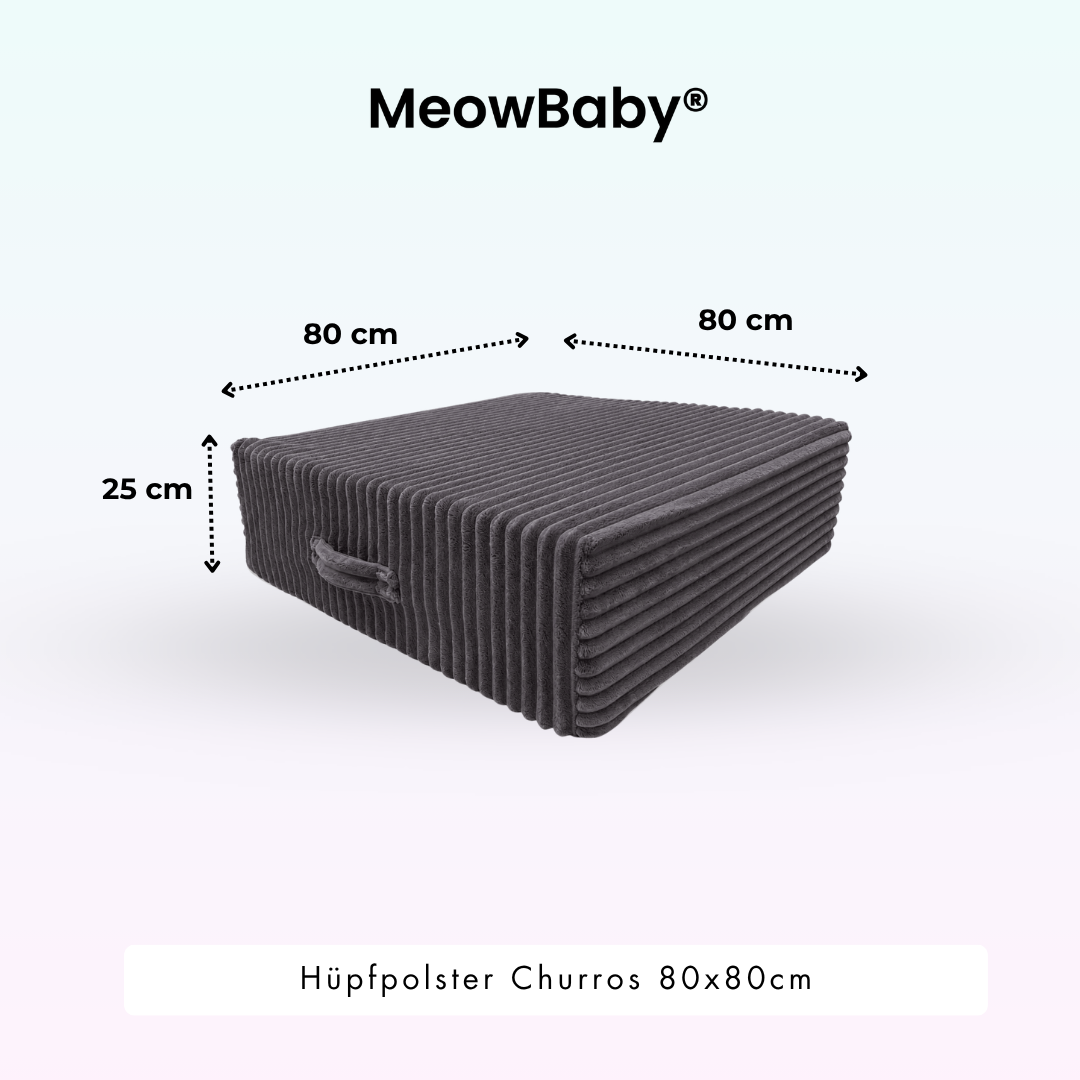 MeowBaby Hüpfpolster Churros - 80x80cm
