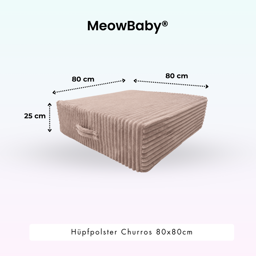 MeowBaby Hüpfpolster Churros - 80x80cm