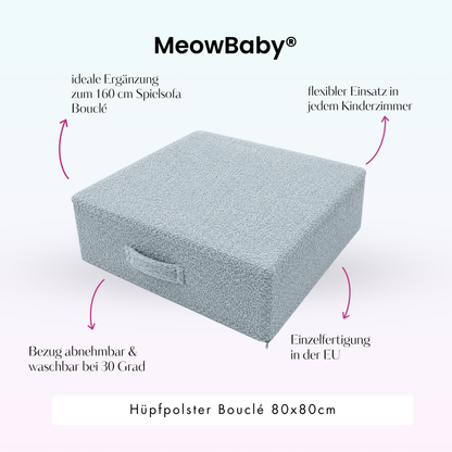 MeowBaby Hüpfpolster Bouclé - 80x80cm