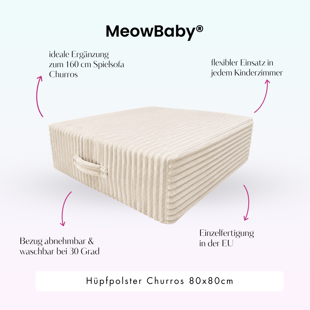 MeowBaby Hüpfpolster Churros - 80x80cm