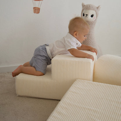 Design4Kids Schaumspielset Jewel Cord mit Bällebad und 200 Bällen Almond Beige