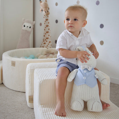 Design4Kids Schaumspielset Jewel Cord mit Bällebad und 200 Bällen Almond Beige
