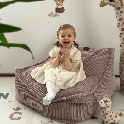 Design4Kids Kindersessel Jewel Cord eckig Powder Rose