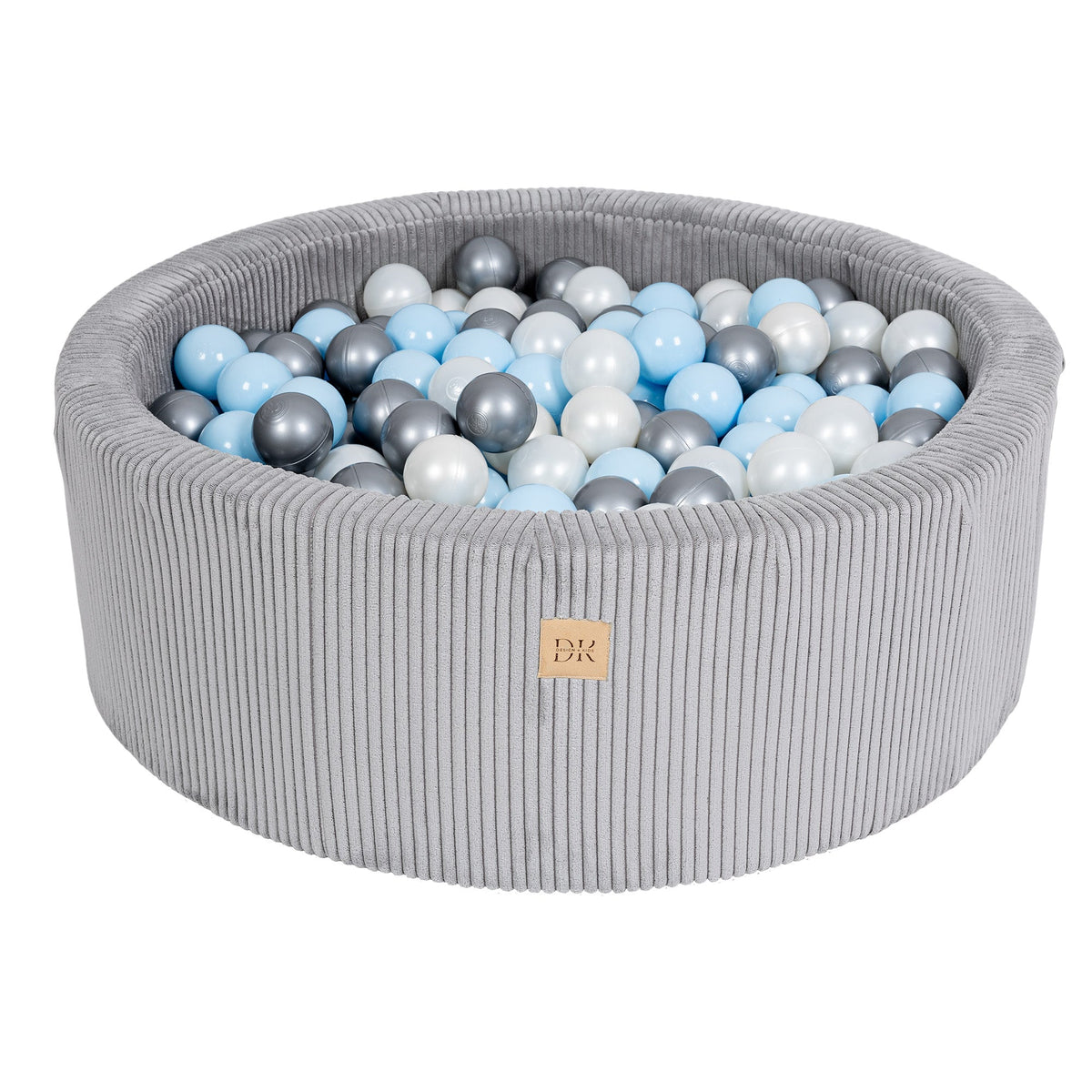 Design4Kids Schaumspielset Jewel Cord mit Bällebad und 200 Bällen Marble Grey