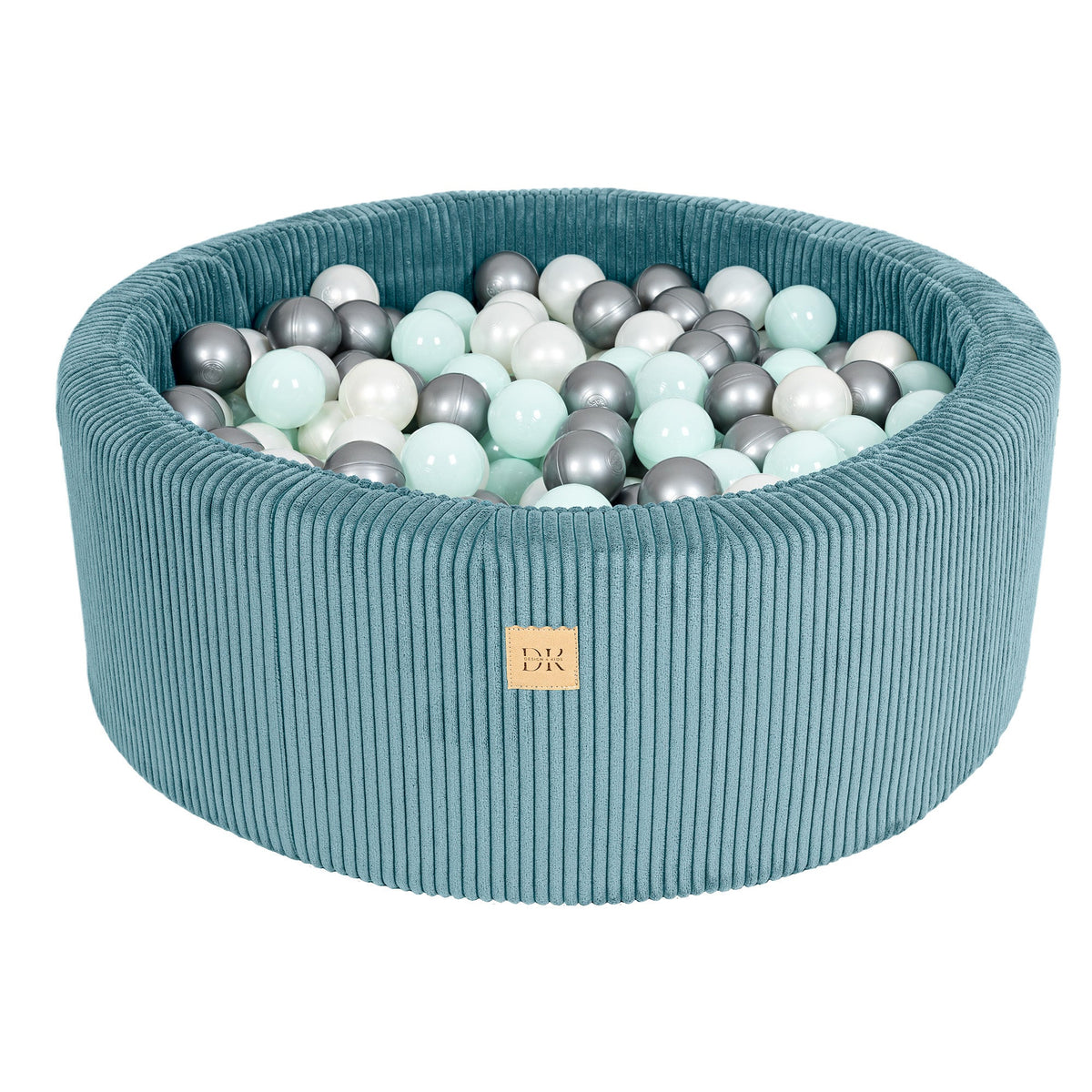 Design4Kids Schaumspielset Jewel Cord mit Bällebad und 200 Bällen Ocean Blue