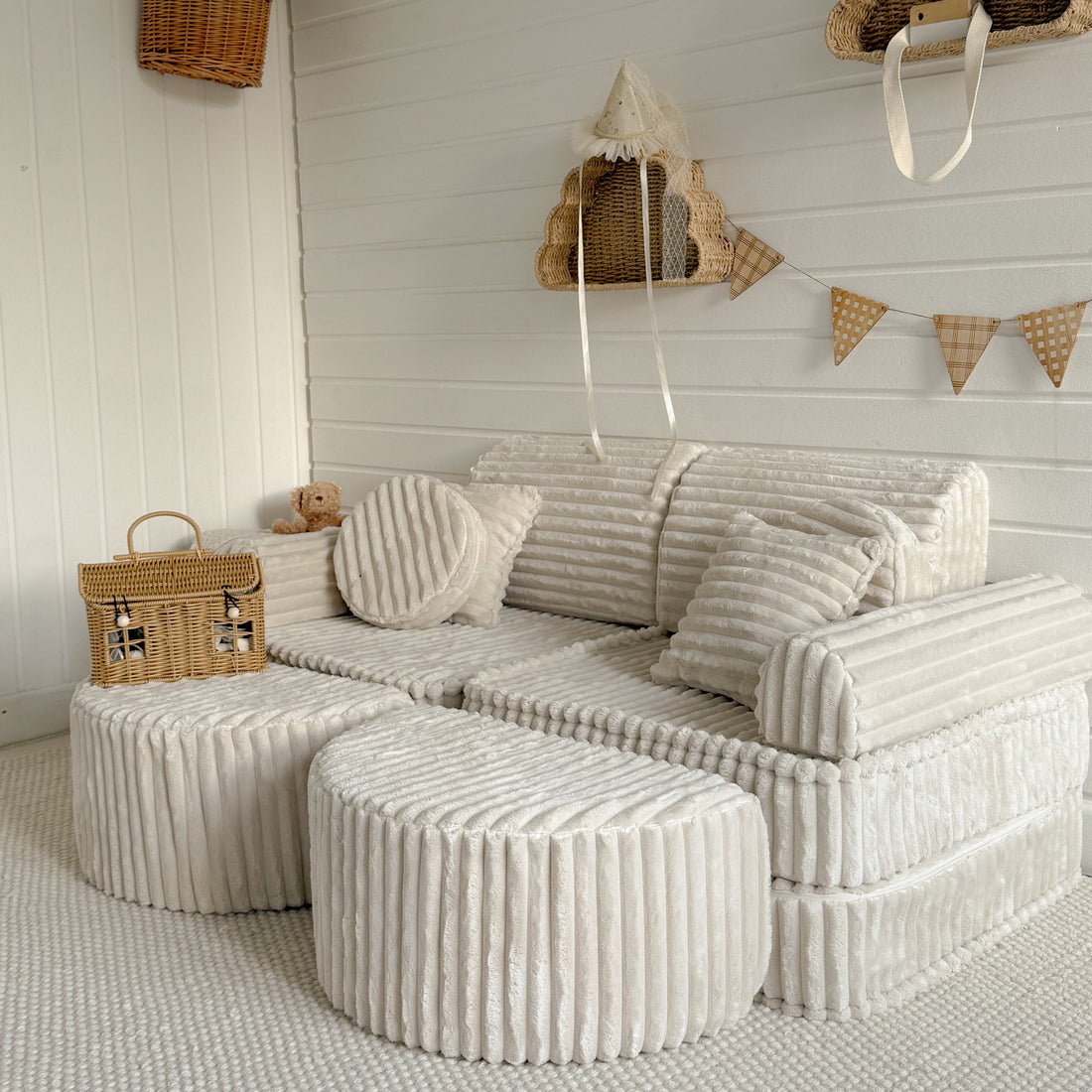 Design4Kids Mini Spielsofa Jewel Plüsch-Cord Max