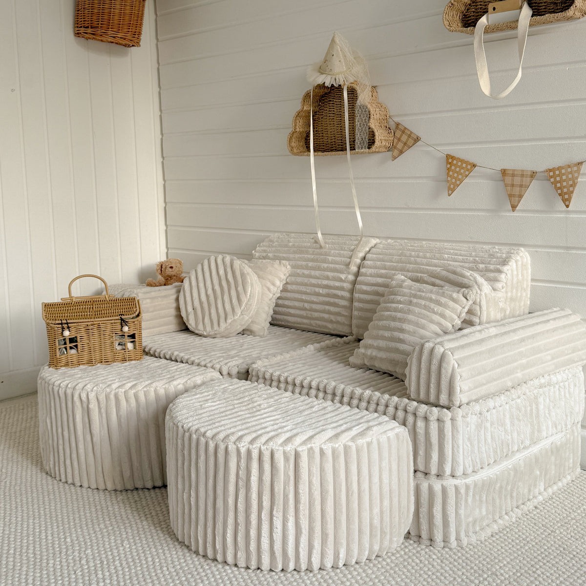 Design4Kids Mini Spielsofa Jewel Plüsch-Cord Max