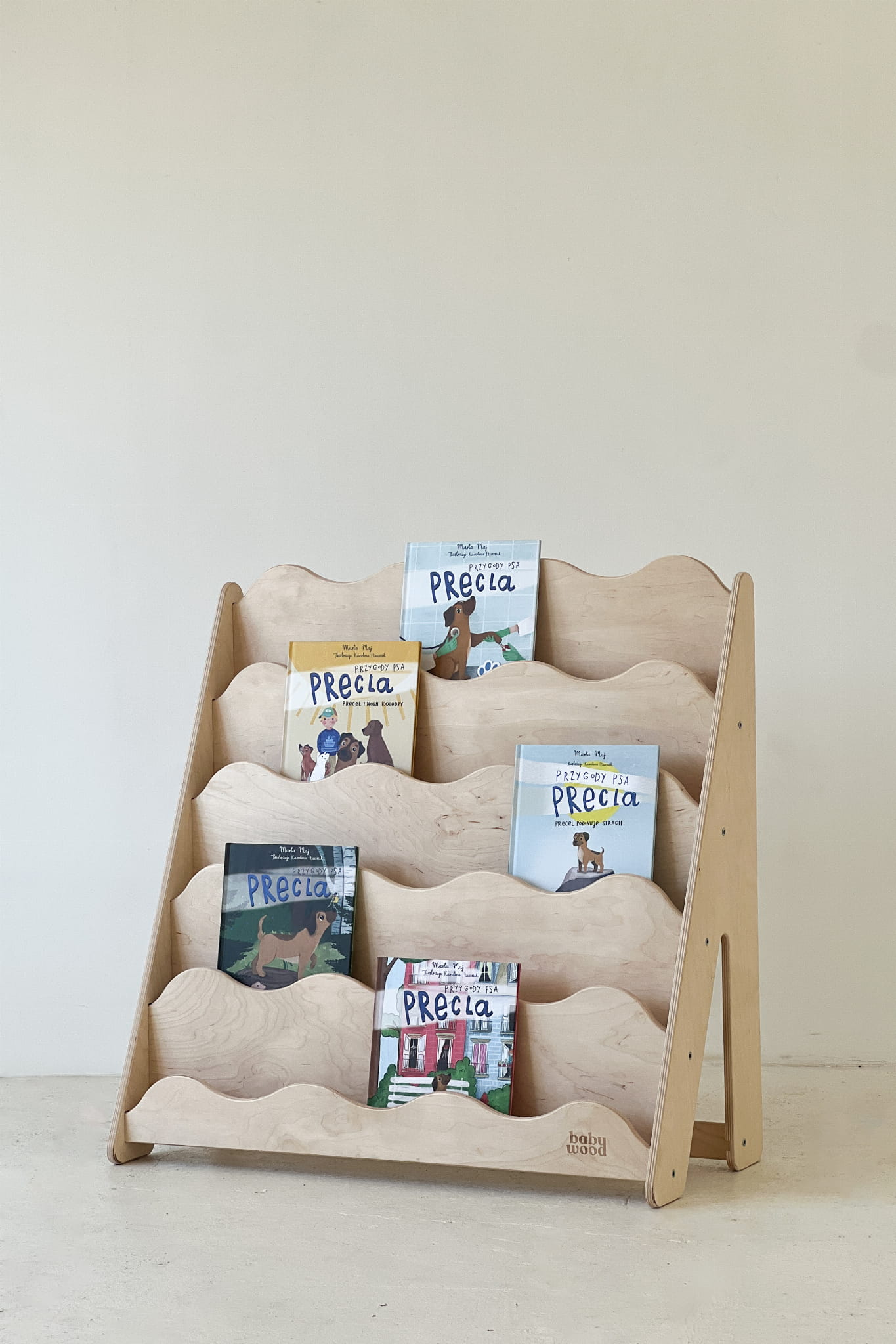 BabyWood Montessori Bookcase WAVE M - Natural