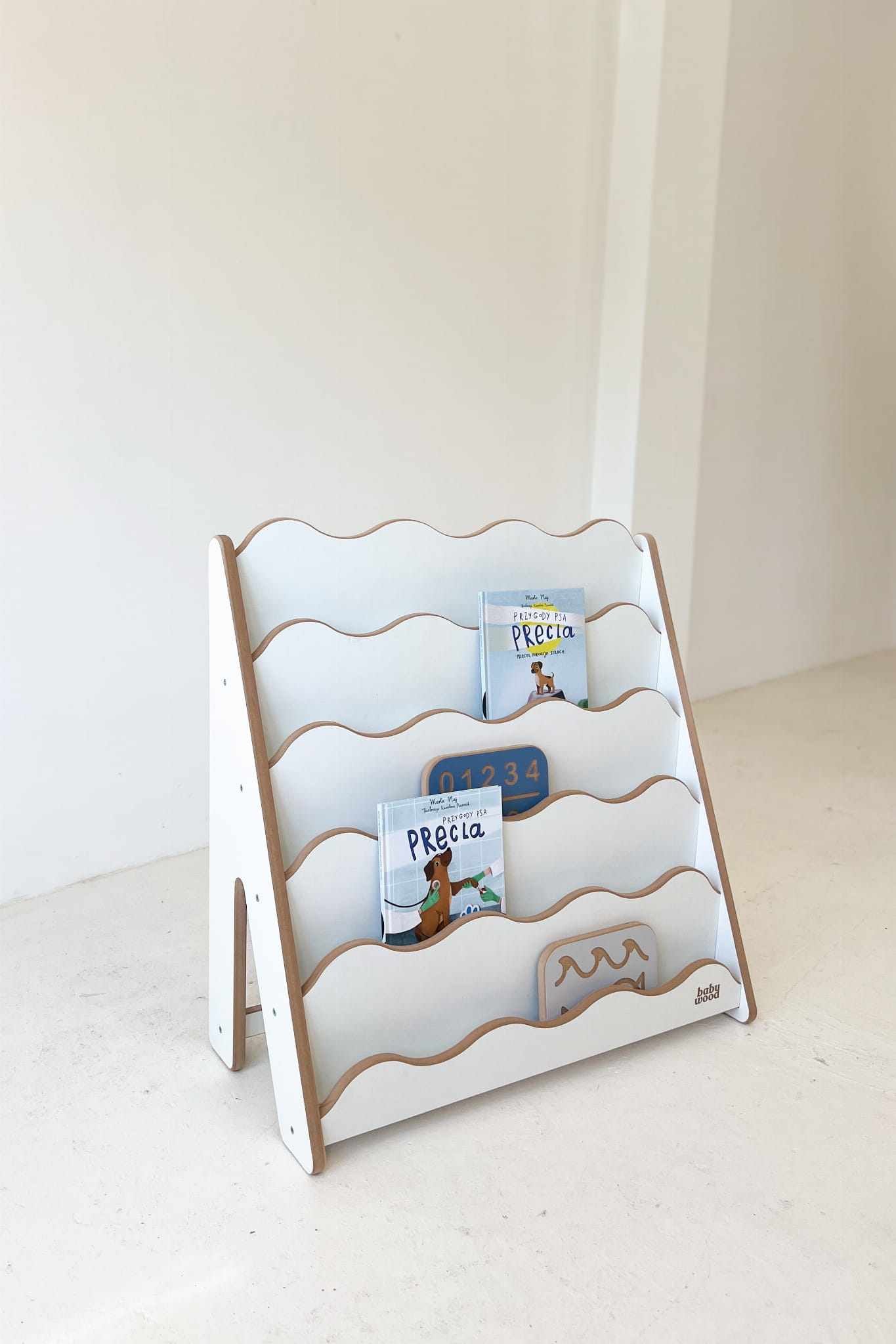 BabyWood Montessori Bookcase WAVE M - Natural