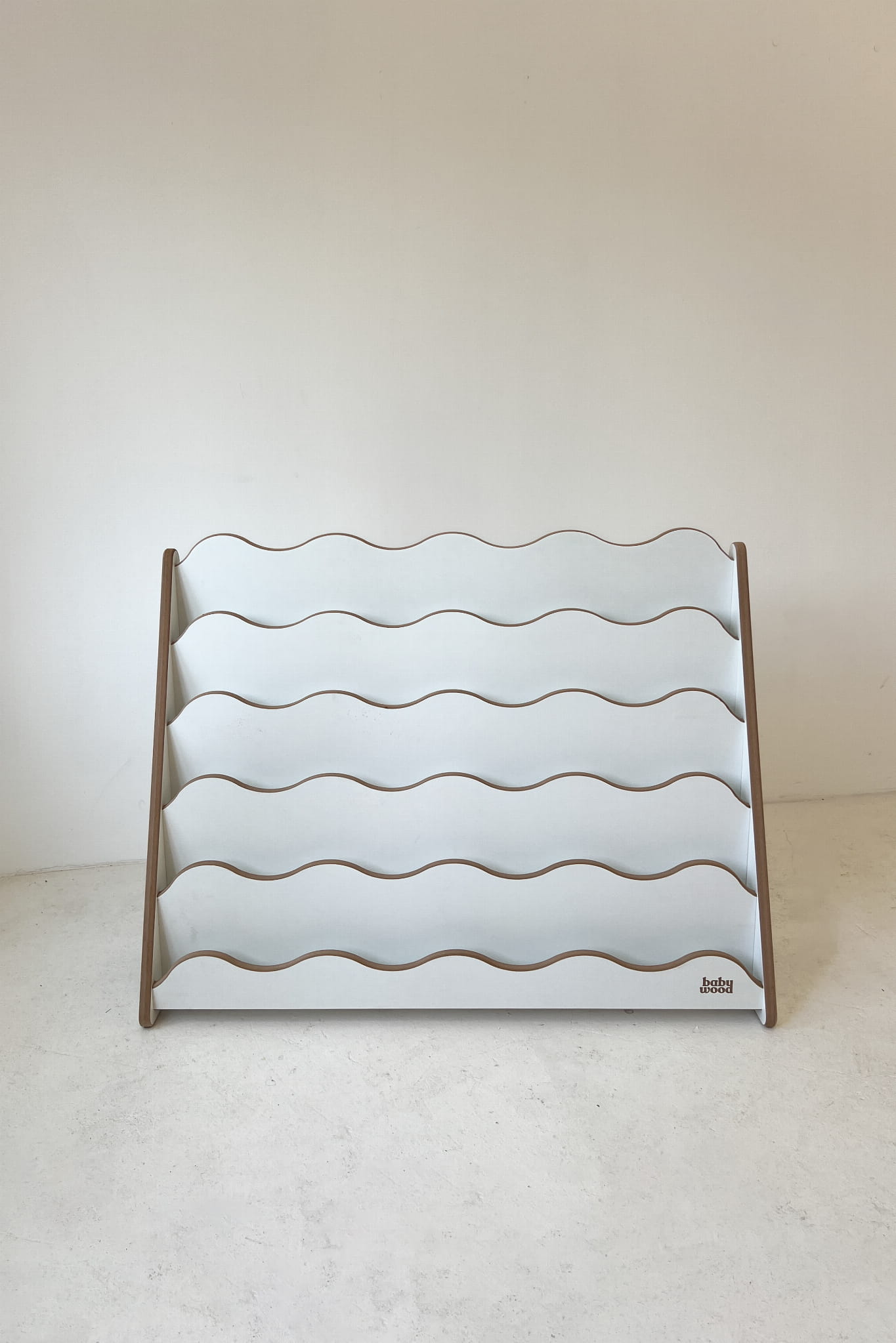 BabyWood Montessori Bookcase WAVE M - Natural