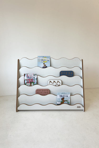 BabyWood Montessori Bookcase WAVE M - Natural