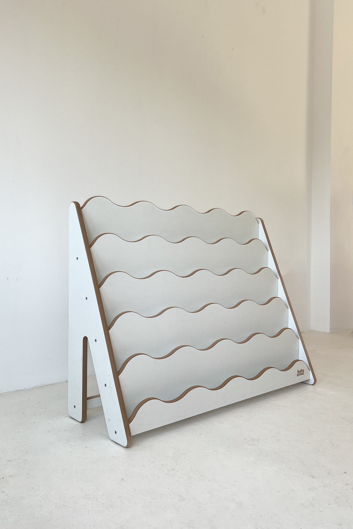 BabyWood Montessori Bookcase WAVE M - Natural