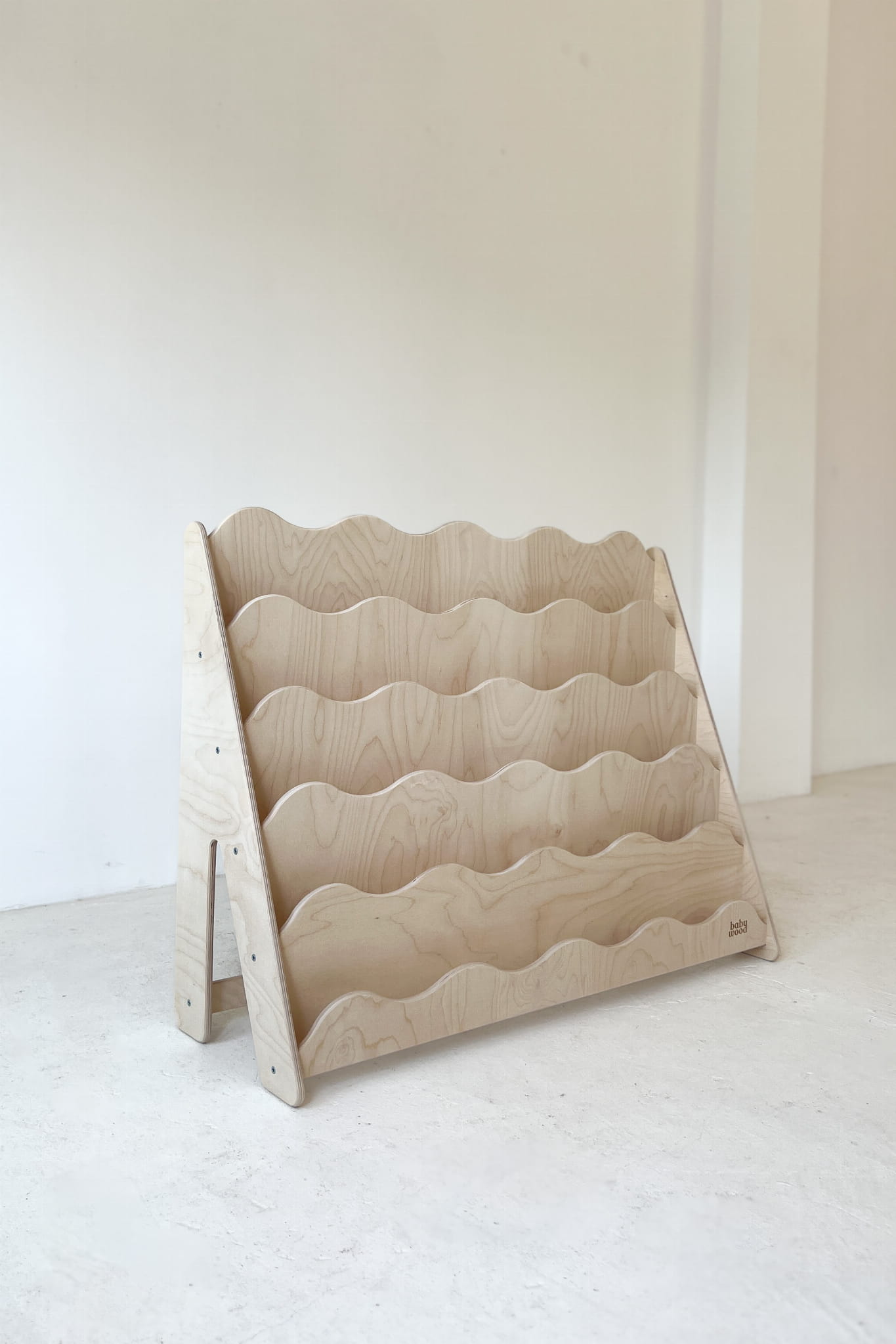 BabyWood Montessori Bookcase WAVE M - Natural