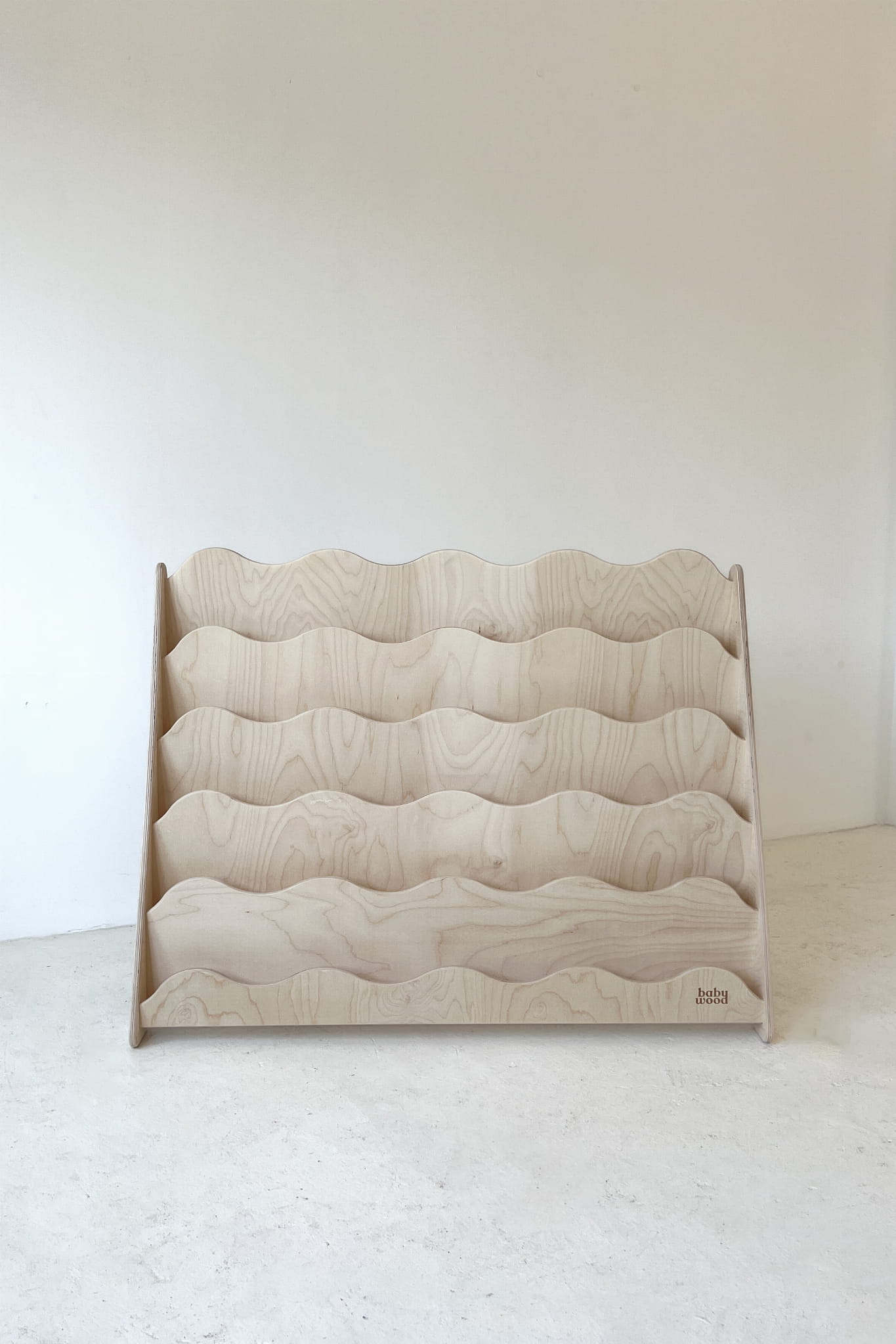 BabyWood Montessori Bookcase WAVE M - Natural