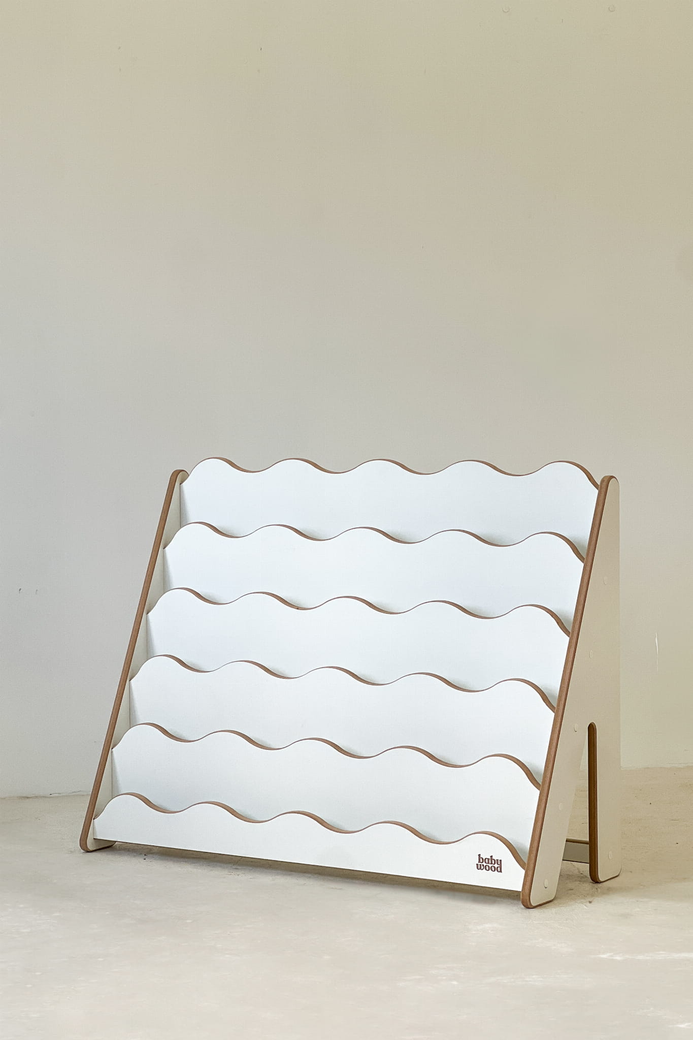 BabyWood Montessori Bookcase WAVE M - Natural