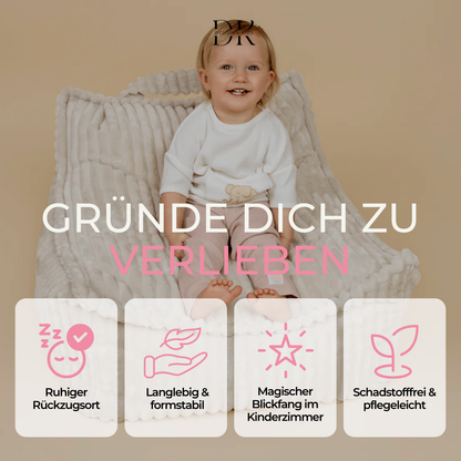 Design4Kids Kindersessel Jewel Plüsch-Cord eckig