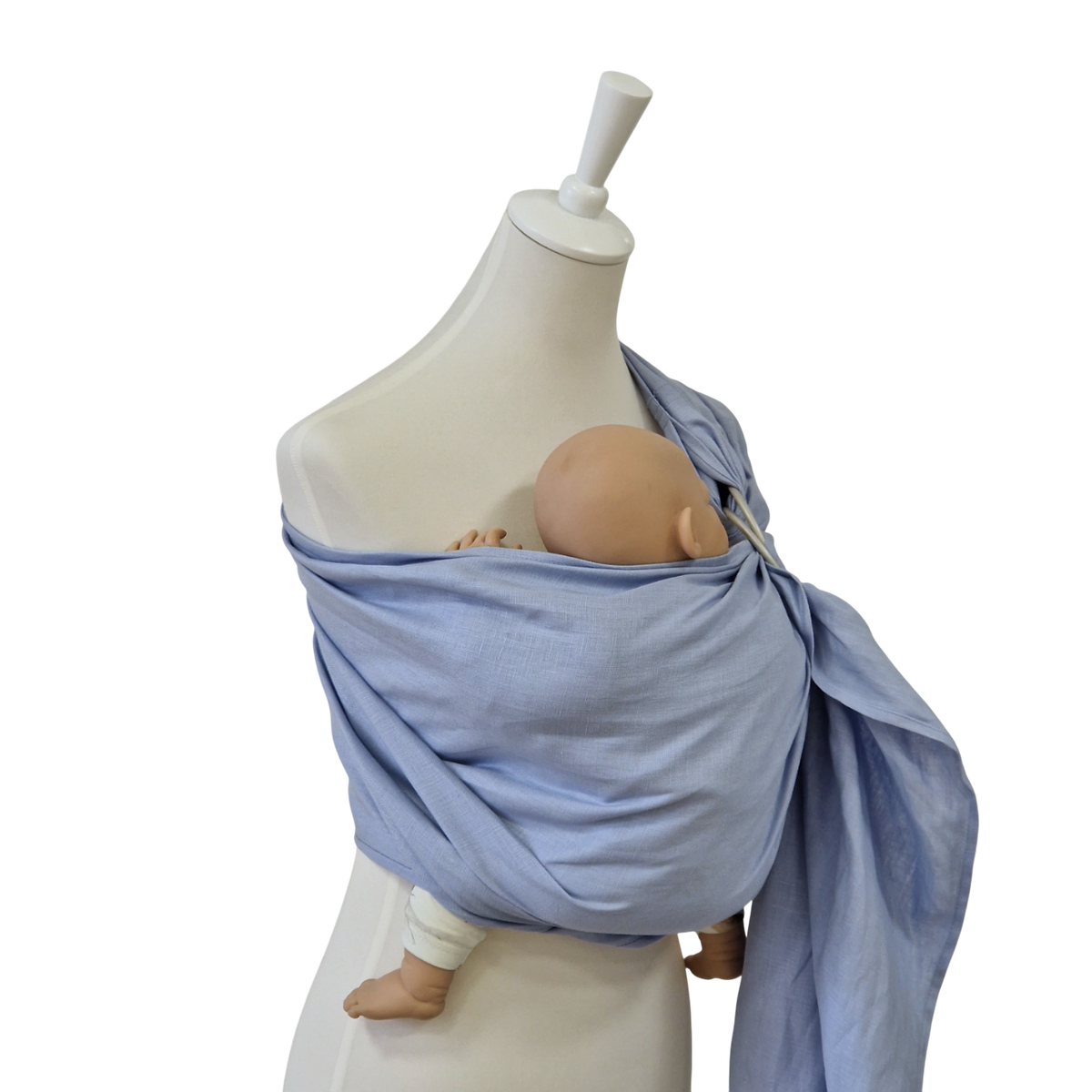 Storchenwiege Hänschenklein RingSling Leinen – Kristallklar