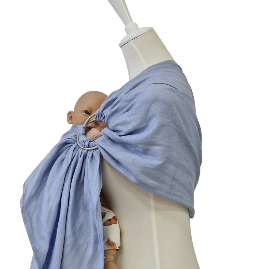 Storchenwiege Hänschenklein RingSling Leinen – Kristallklar