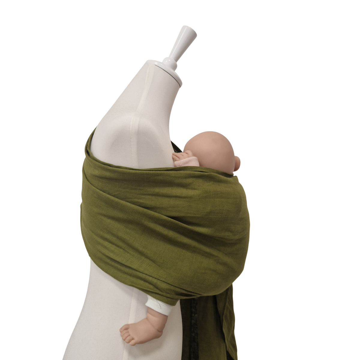 Storchenwiege Hänschenklein RingSling Leinen – Moosgrün
