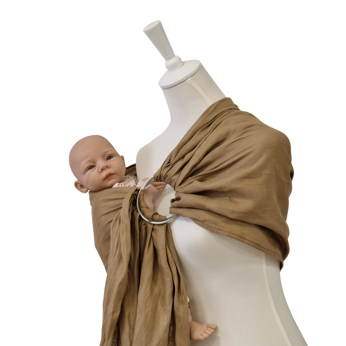 Storchenwiege Hänschenklein RingSling Leinen – Strohgold