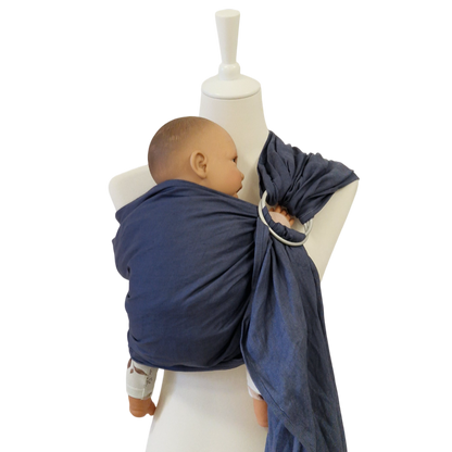 Storchenwiege Hänschenklein RingSling Leinen – Indigo