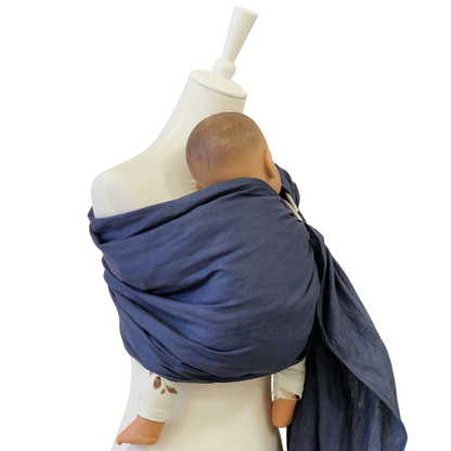 Storchenwiege Hänschenklein RingSling Leinen – Indigo