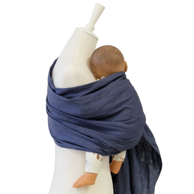 Storchenwiege Hänschenklein RingSling Leinen – Indigo