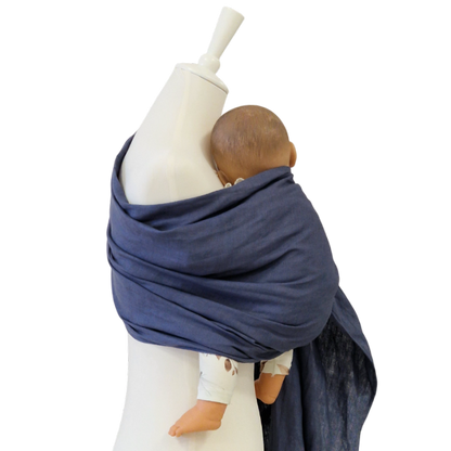 Storchenwiege Hänschenklein RingSling Leinen – Indigo