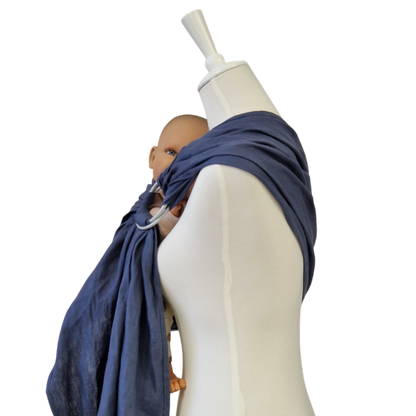 Storchenwiege Hänschenklein RingSling Leinen – Indigo
