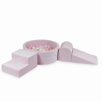 MiMii-Schaumspielset-B-llebad-rund-VELVET-Soft-hellpink-mit-200-B-llen