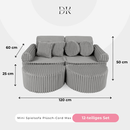 Design4Kids Mini Spielsofa Jewel Plüsch-Cord Max